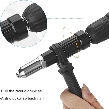 Pop Rivet Gun Tool Rivet Drill Attachment Power Drill Tool Kit Cordless Rivet Gun
